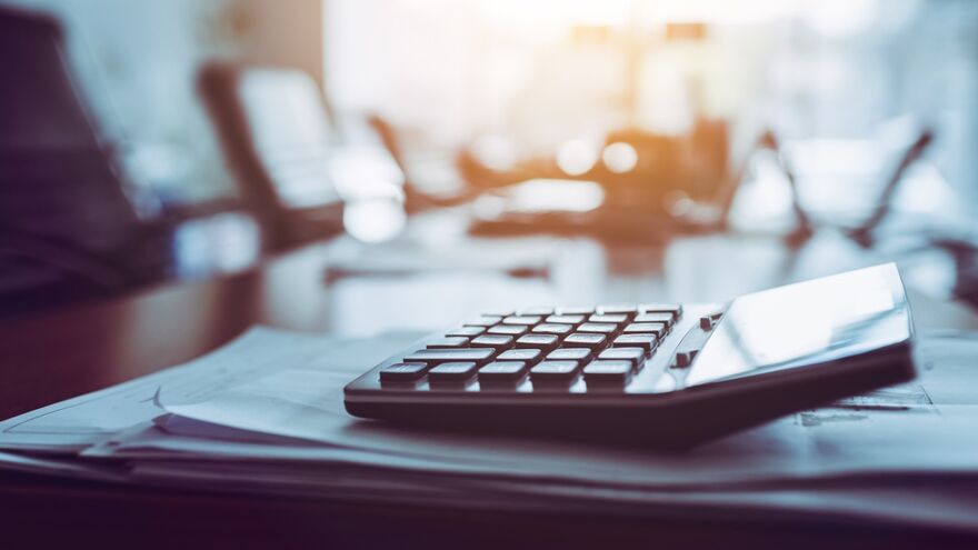 Calculator on desk