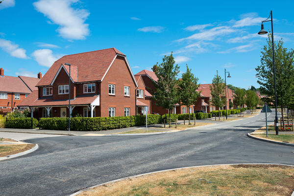 Houses facing road