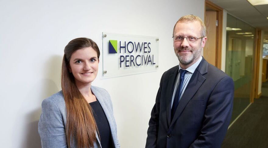 Victoria Sandell and Michael Green in Howes Percival's Cambridge Office