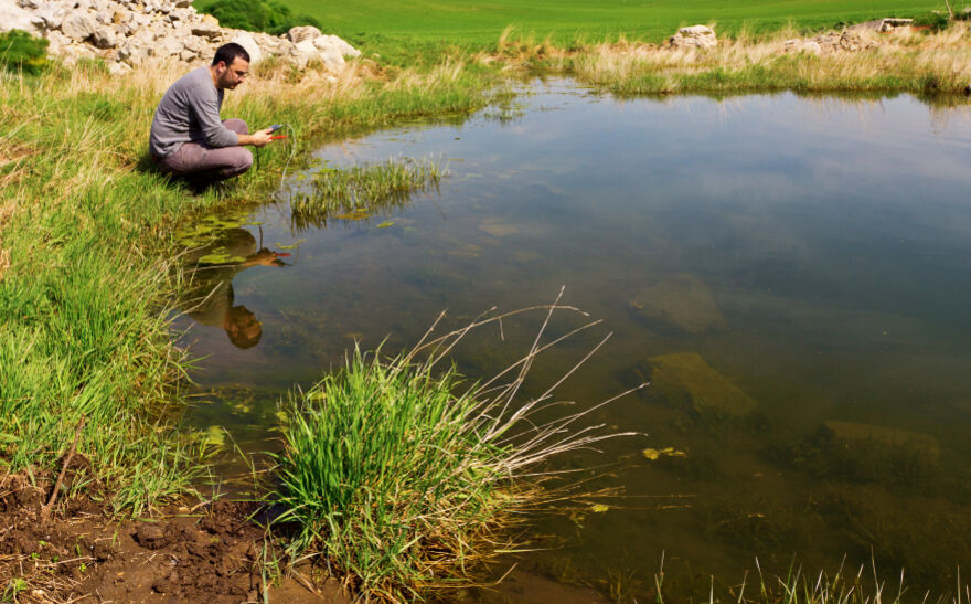 Howes Percival Measuring Water Quality Pond