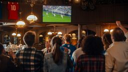 Watching football on TV