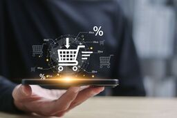 Smartphone and digital shopping cart
