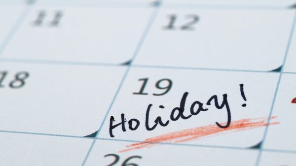 Holiday marked on a calendar 